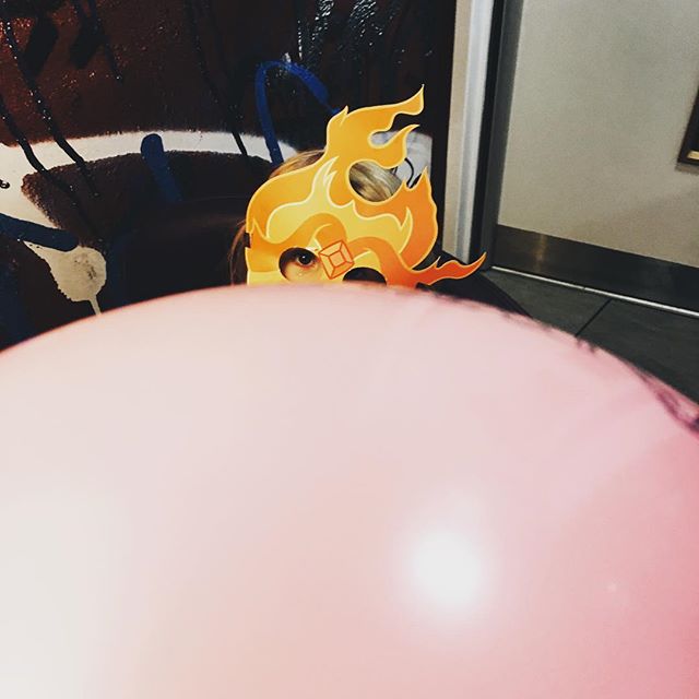 Ssssh don't tell Oldest but Youngest and I may have had a cheeky McDonald's today -whoops #balloon #mcdonalds #mask #blog #blogger